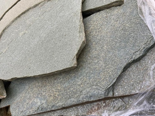 Плитняк златолит зелёный для цоколя, отмостки купить в Феодосии