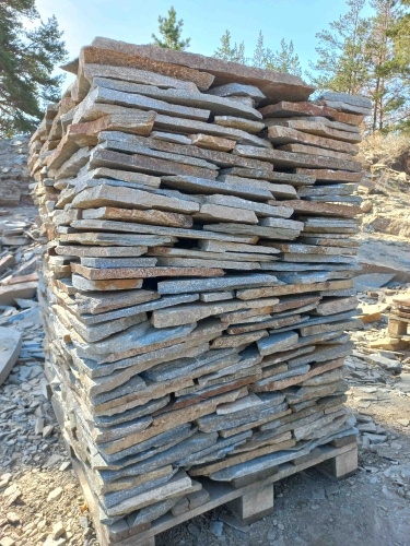 Плитняк златолит серебристый для цоколя, отмостки купить в Феодосии