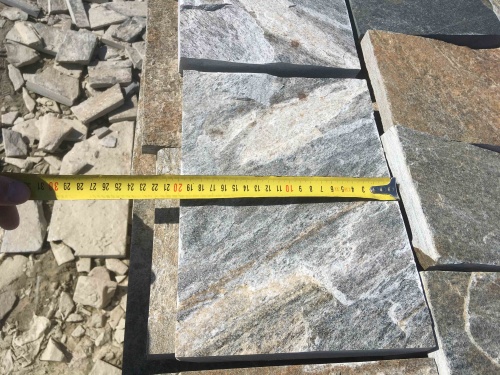 Плитка пилёная златолит Уральский для цоколя, отмостки купить в Феодосии