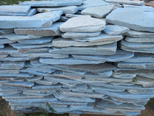 Плитняк златолит зелёный галтованный для цоколя купить в Феодосии